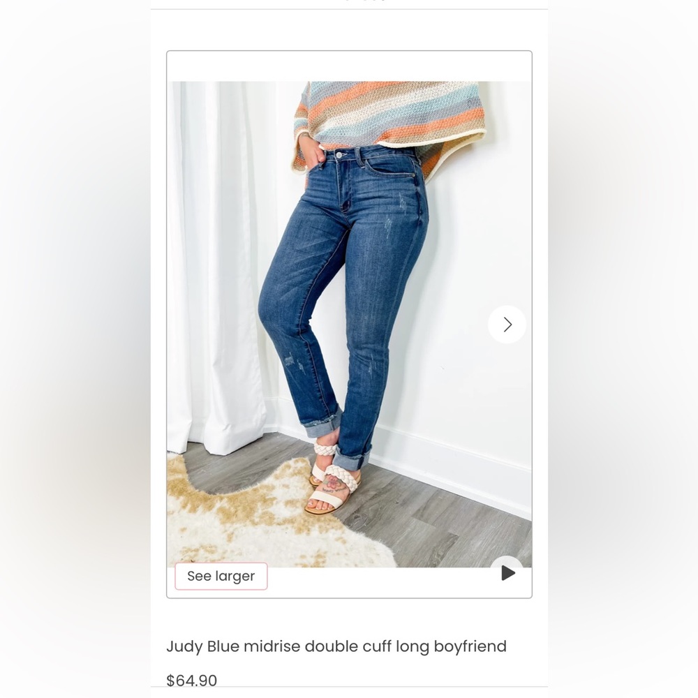 Judy Blue Boyfriend Cut Jeans Size 11/30